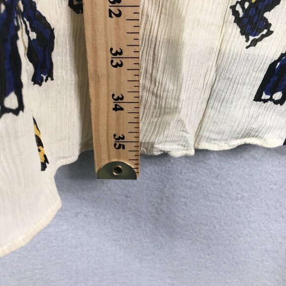 SEA New York Dress Womens 6 Beige Black 100% Silk Gauze Abstract Aztec Southwest - Picture 6 of 16